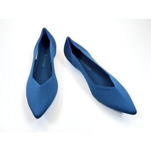 Rothy's The Point Slip-on Flats Women 11 NWOB Deep Ocean Blue Washable Ballet